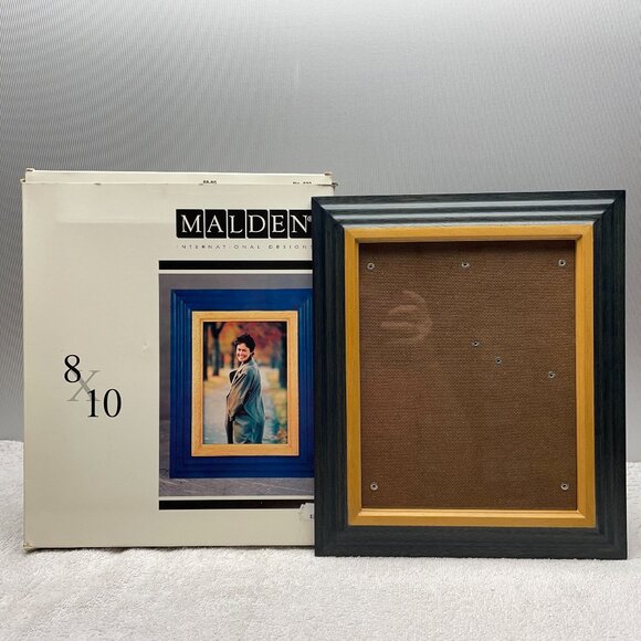 NIBWT Malden 8 x 10 Photo Frame, Blue-Green & Blonde, Total = 13"T x 11 1/4" W - Picture 1 of 13